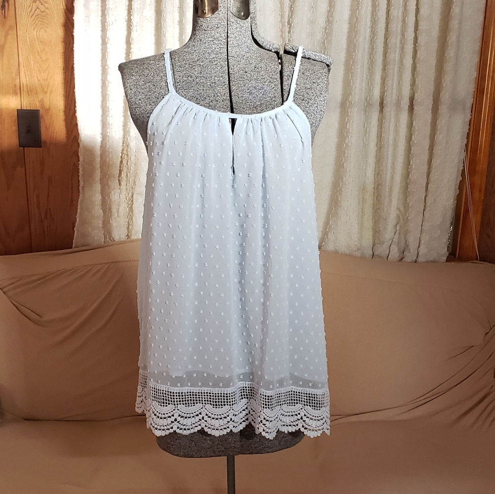 Light Blue Sleeveless Blouse Soho NY&C Size Large